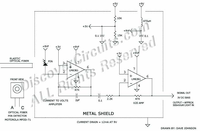 
2MHz Bandwidth Light Probe designed

 by Dave Johnson, P.E. (June 9, 2000)