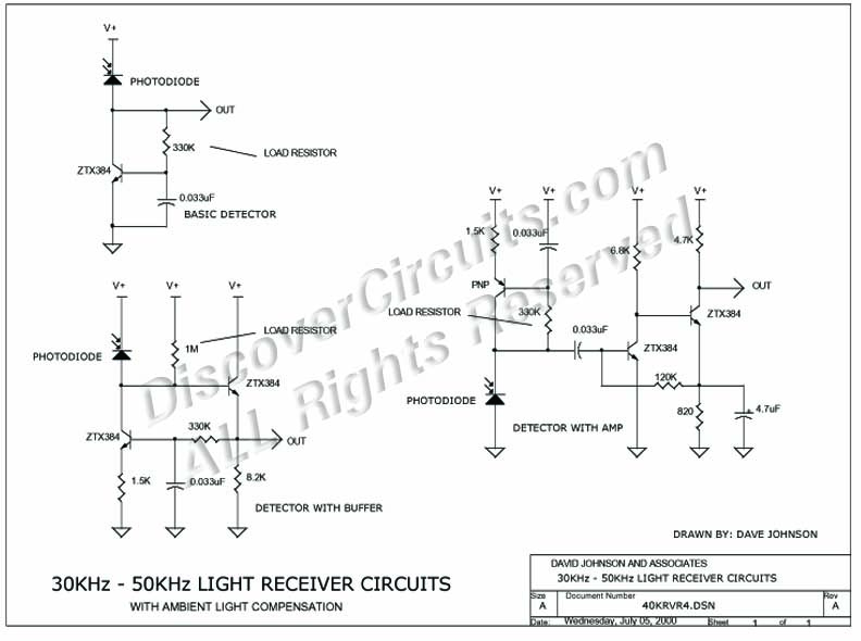 
30KHz -50KHz Light Receiver  (July 6, 2000)