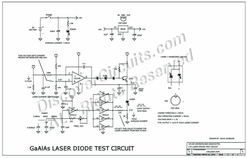 Circuit GaAIAs Laser Diode Test 