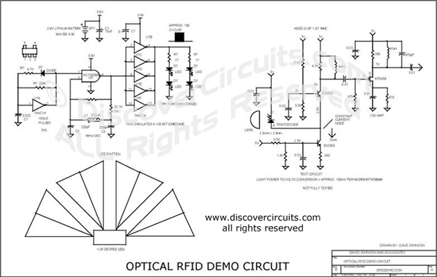 Circuit Optical RFID Demo Circuit designed by David A. Johnson