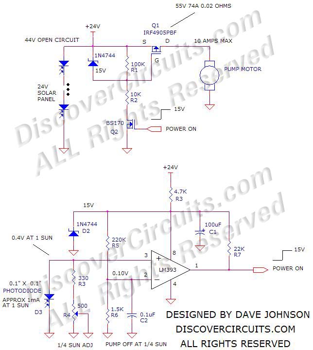 solar-powered water pump control design by Dave Johnson