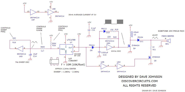 3v Sweeping Siren Alarm