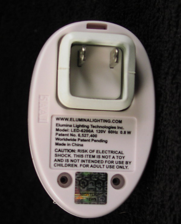 Night Light Bottom View