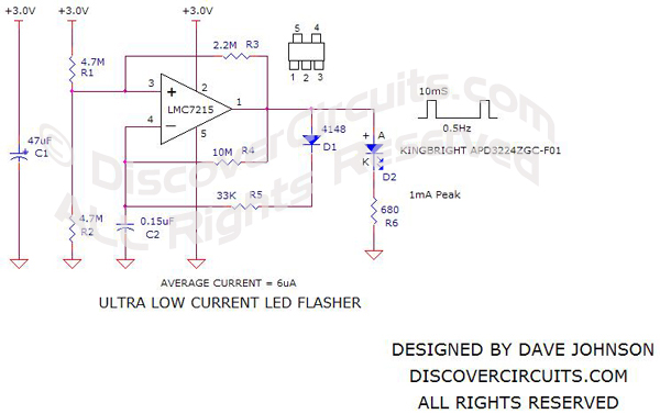 CircuitUltra Low Current LED FlasherDave Johnson, Dec 18, 2008
